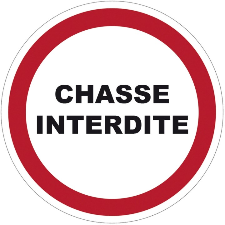 Panneau PVC Viso : CHASSE INTERDITE - lot de 5