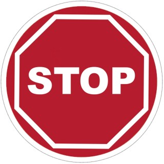 Panneau PVC Viso : STOP - lot de 5