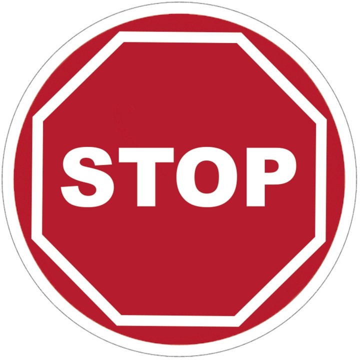 Panneau PVC Viso : STOP - lot de 5
