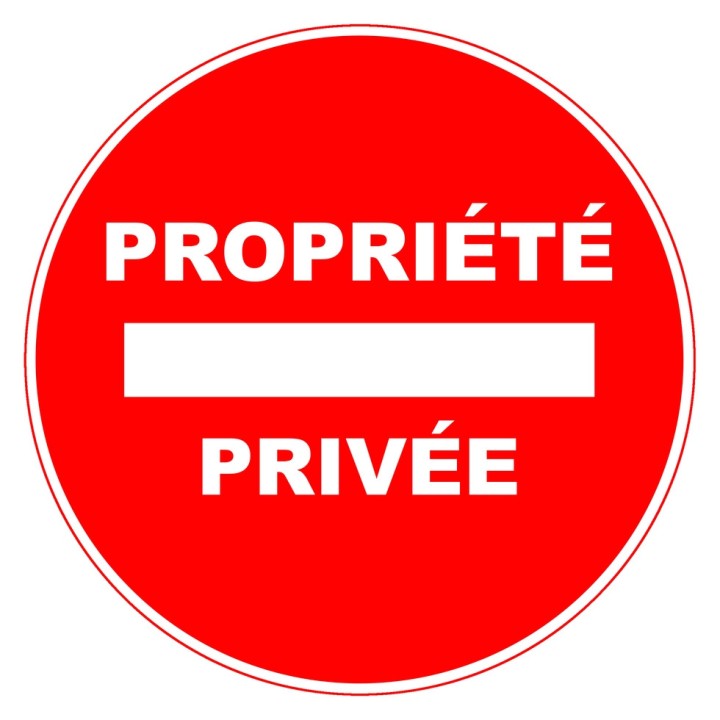 Panneau PVC Viso : PROPRIETE PRIVEE - lot de 5