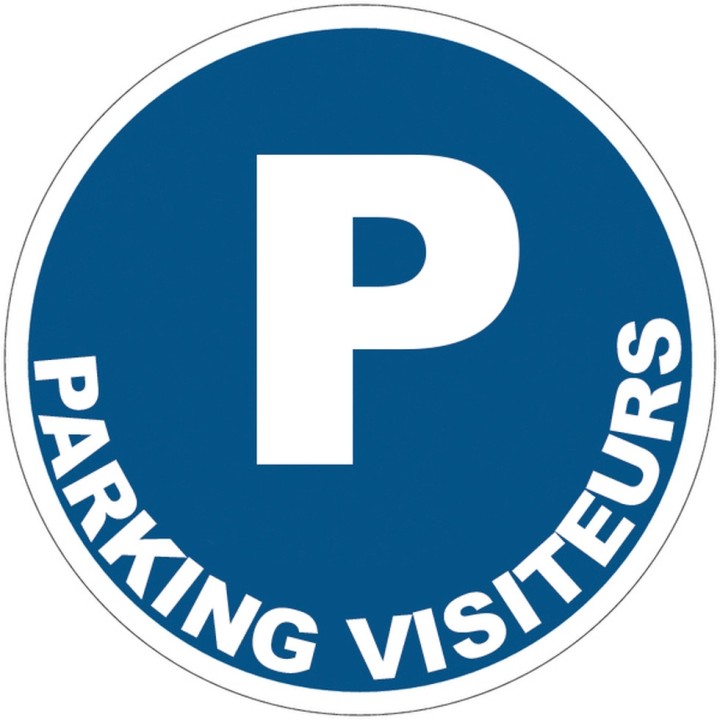 Panneau PVC Viso : PARKING VISITEURS - lot de 5