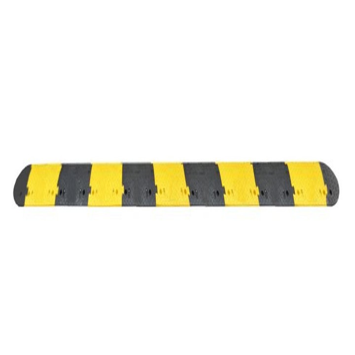 Ralentisseur FAST50 Viso - noir-jaune - 5000x430x50 mm avec fixations et embouts