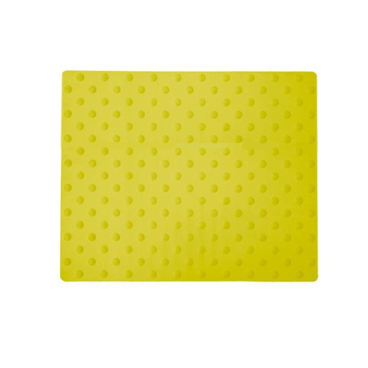 Dalle Viso podotactile clous caoutchouc - jaune