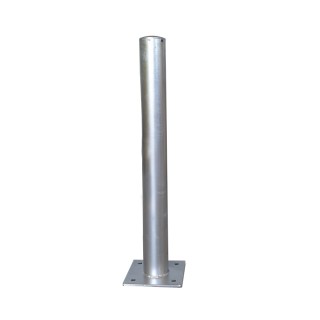 Poteau de protection Viso acier avec platine - tube Ø 90 mm - galvanisé