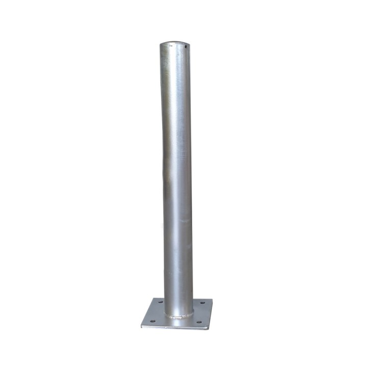 Poteau de protection Viso acier avec platine - tube Ø 90 mm - galvanisé