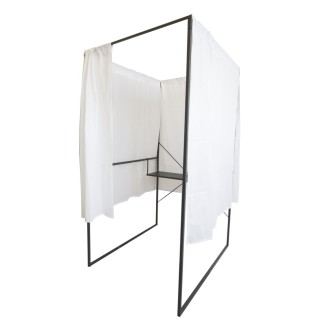 Isoloir PMR Viso avec rideau ignifugé 100 x 130 x 200 mm
