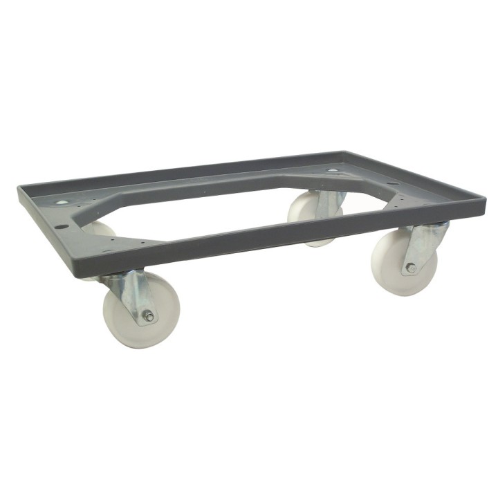 Plateforme à roulettes Viso polypropylène pour bacs de manutention - charge maxi 250 Kg