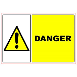 Panneau PVC Viso : DANGER - Lot de 5