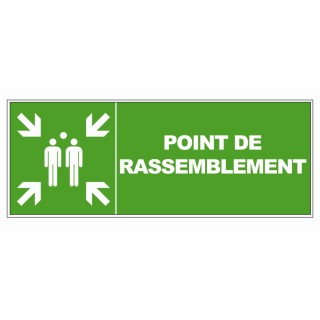 Panneau PVC Viso : POINT DE RASSEMBLEMENT - Lot de 5