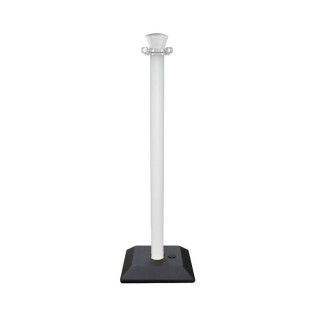 Poteau PVC Viso monobloc base lestée - blanc