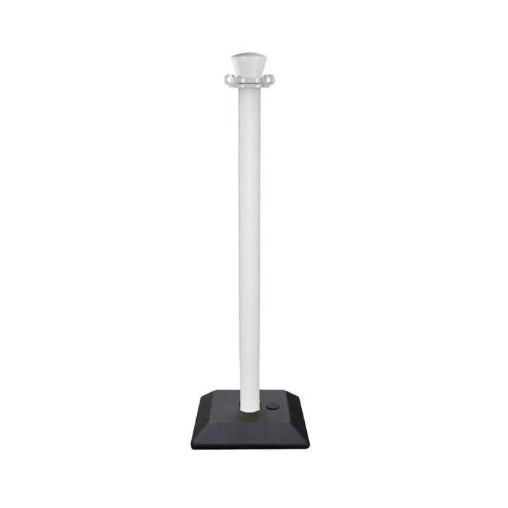 Poteau PVC Viso monobloc base lestée - blanc