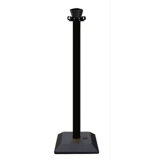Poteau PVC Viso monobloc base lestée - noir