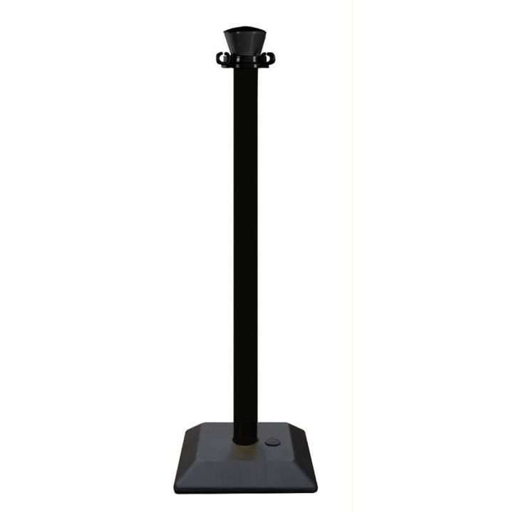 Poteau PVC Viso monobloc base lestée - noir
