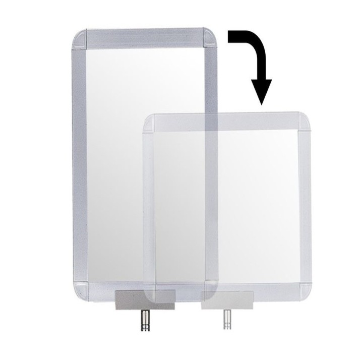 Support affiche rotatif Viso mode paysage ou portrait - format A4