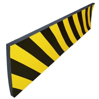 Lot 5 protections souples Viso mousse - noir-jaune 5000 x 300 x 20 mm