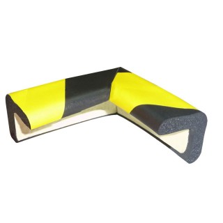 Lot 10 protections Viso pour coins mousse - noir-jaune