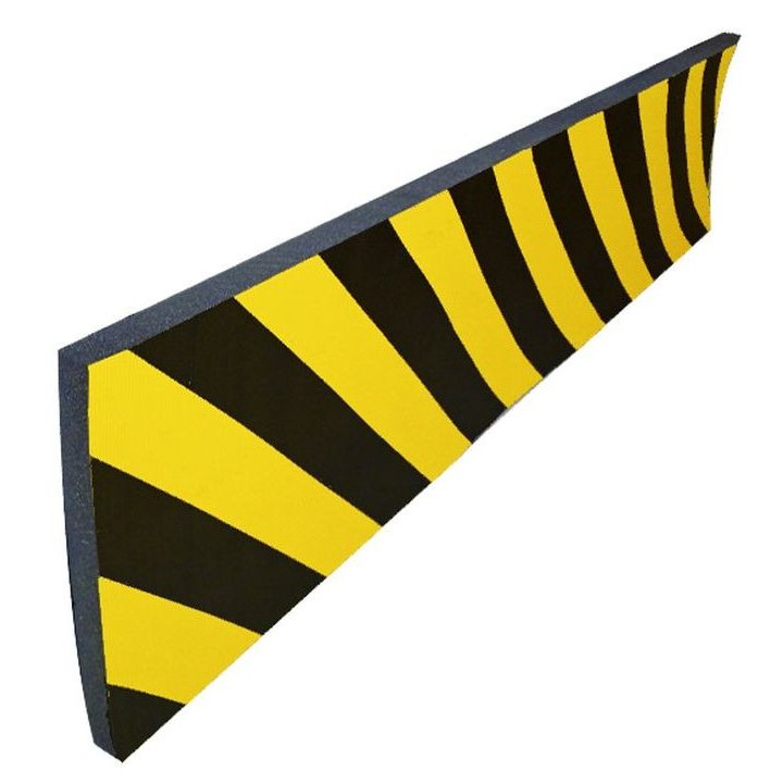 Lot 5 protections souples Viso - noir-jaune - 300 x 1000 x 20 mm