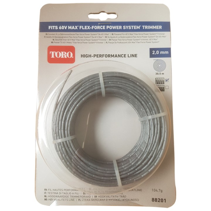 Bobine de fils Toro - 2 mm x 30,5 m pour débroussailleuse 51835T