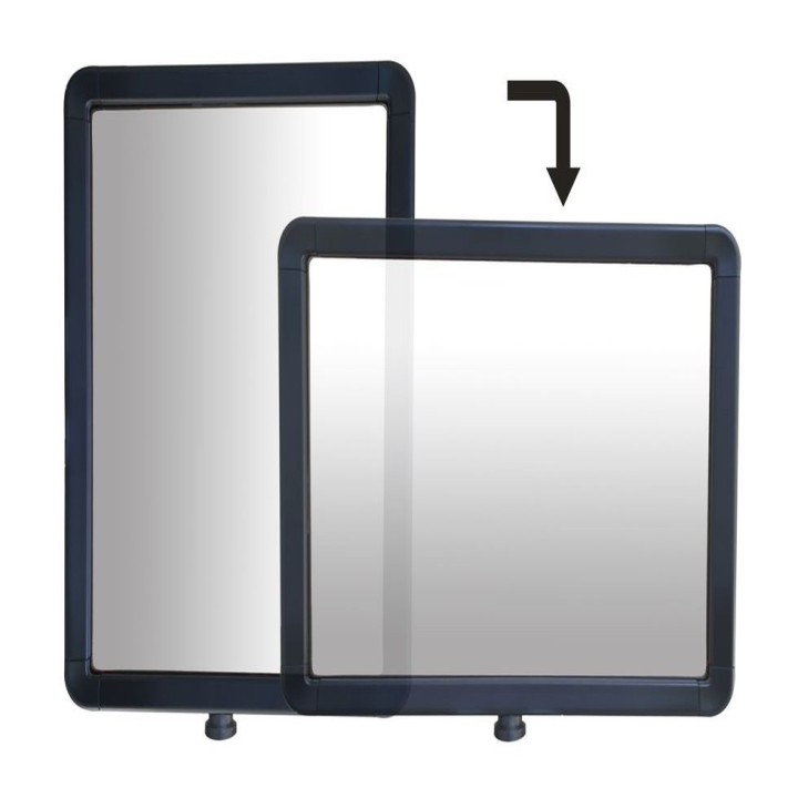 Support affiche rotatif Viso mode paysage ou portrait - Plastique -Noir - Format A4