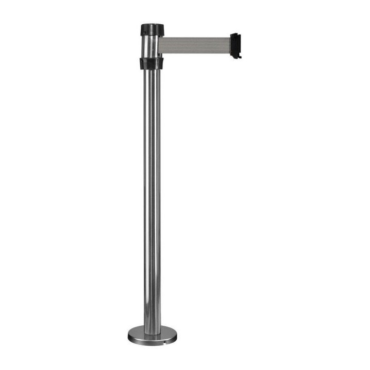 Poteau de guidage Viso RSF2 chromé à fixer - sangle grise - 2 m