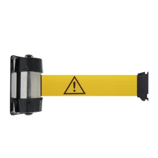 Enrouleur mural Viso RW20 - sangle premium jaune + logo "Danger" - 2 m