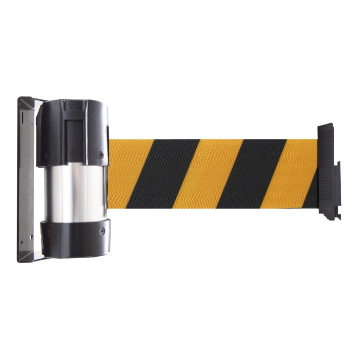 Enrouleur mural Viso RW - sangle premium noire-jaune - 4 m x 100 mm