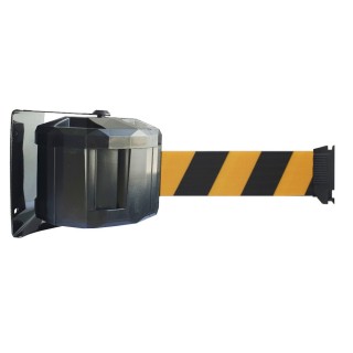 Enrouleur mural extérieur Viso RWX1050 sangle noire-jaune - 10 m x 50 mm
