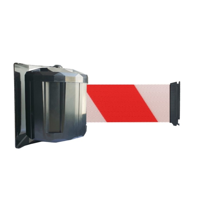 Enrouleur mural extérieur Viso RWX1100 sangle rouge-blanche - 10 m x 100 mm