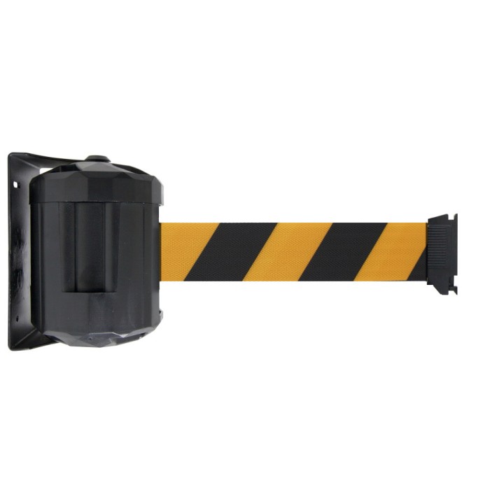 Enrouleur mural extérieur Viso RWX40 - sangle noire-jaune - 4 m x 50 mm