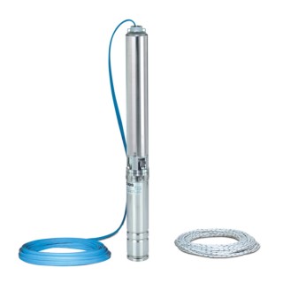 Pompe 4SDP 2-10 E30 Tri Calpeda équipée, 4" immergée inox pour forages