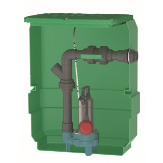 Poste de relevage pour eaux chargées CAL170 Calpeda, avec pompe GQSM 40-9 Mono