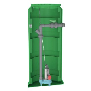 Poste de relevage pour eaux chargées CALIFILTRE Calpeda, avec pompe GQSM 40-9 Mono
