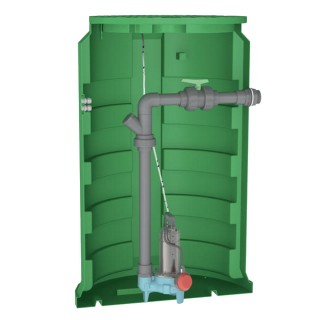 Poste de relevage pour eaux chargées CALIDOM Calpeda, avec pompe GQSM 40-9 Mono