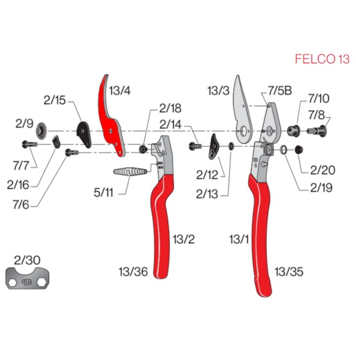 Contre-Lame de rechange 13/4 pour sécateurs FELCO F13