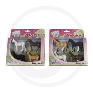 Lot de 4 chevaux Girly Kids Globe