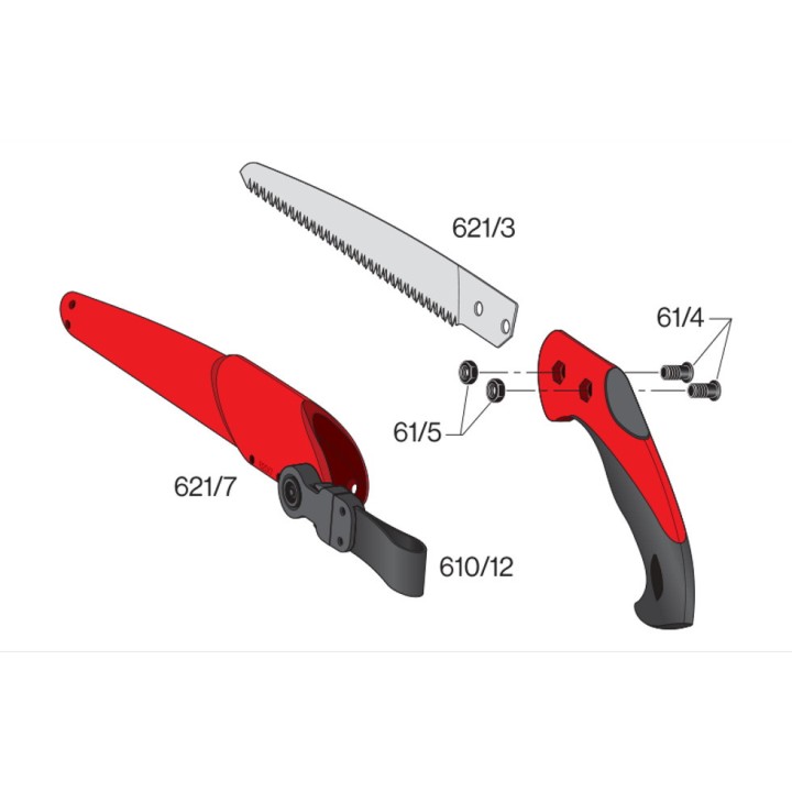 Scie repliable à coupe tirante FELCO 621 - Lame 24 cm