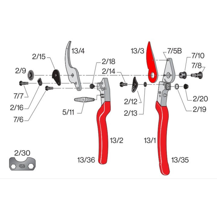 Lame de rechange 13/3 Felco pour sécateurs FELCO