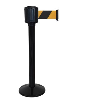 Poteau noir Viso RX1100 - boitier étanche - sangle noire-jaune - 10 m x 100 mm