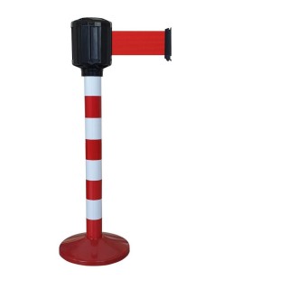 Poteau rouge-blanc Viso RX1100 - boitier étanche sangle rouge - 10 m x 100 mm