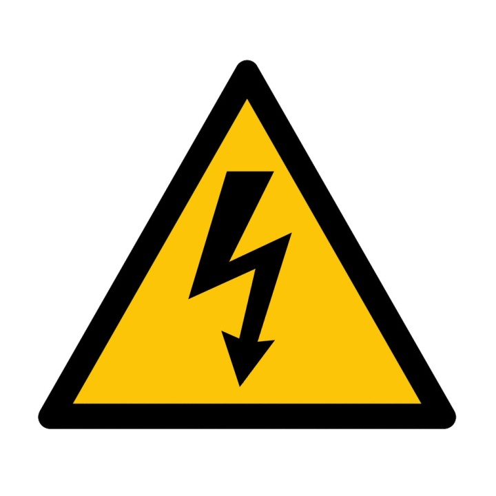 Sticker marquage sol Viso - Antidérapant triangle - "DANGER ELECTRICITE"
