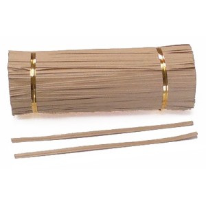 Liens papier kraft armés biodegradables 1 fil diamètre 0,45mm longueur 15 cm (botte de 1000)