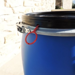 Fût plastique alimentaire bleu à ouverture totale - Homologués UN