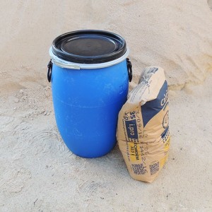 Fût plastique alimentaire bleu à ouverture totale - Homologués UN