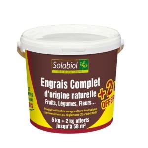 Engrais complet fruits, légumes, fleurs Solabiol