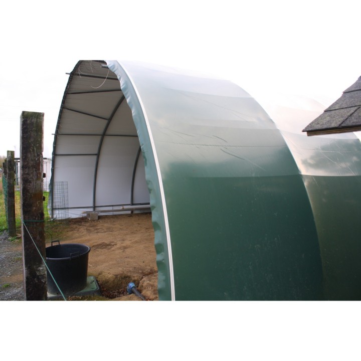 Bâche vert/blanc 250µ, dim. 8,5 x 52 m
