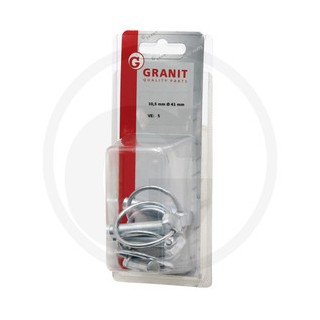 Assortiment de 5 goupilles clips galvanisées diam. 10,5 mm Granit