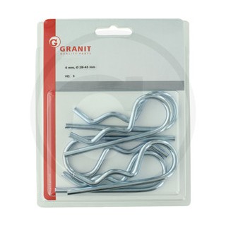 Assortiment de 5 goupilles Bêta galvanisées diam. 6 mm Granit