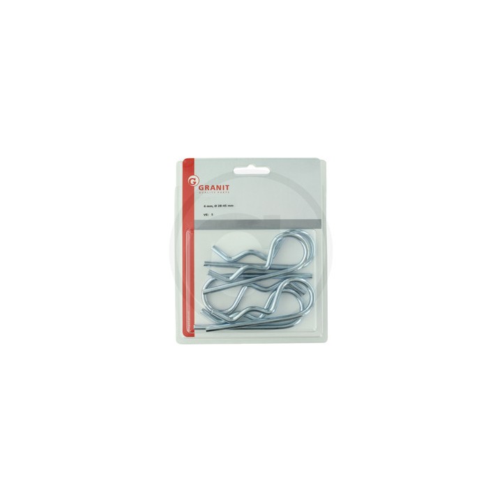 Assortiment de 5 goupilles Bêta galvanisées diam. 6 mm Granit