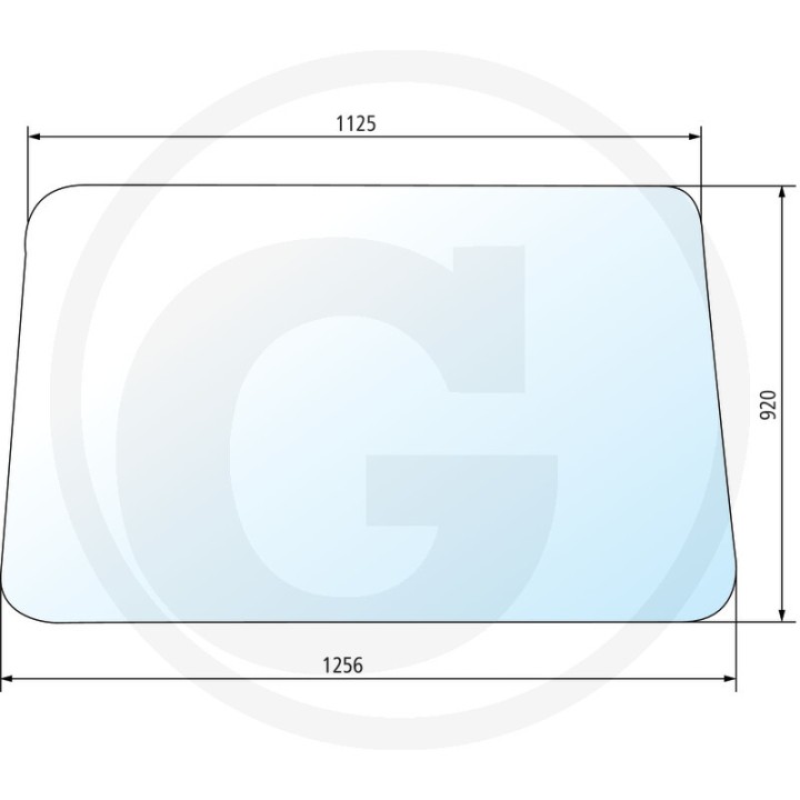 Pare-brise teinte claire dim. 1125 x 920 x 1256 mm Granit