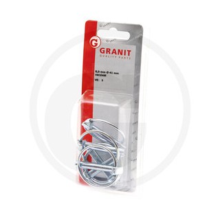 Assortiment de 5 goupilles clips galvanisées diam. 9 mm Granit